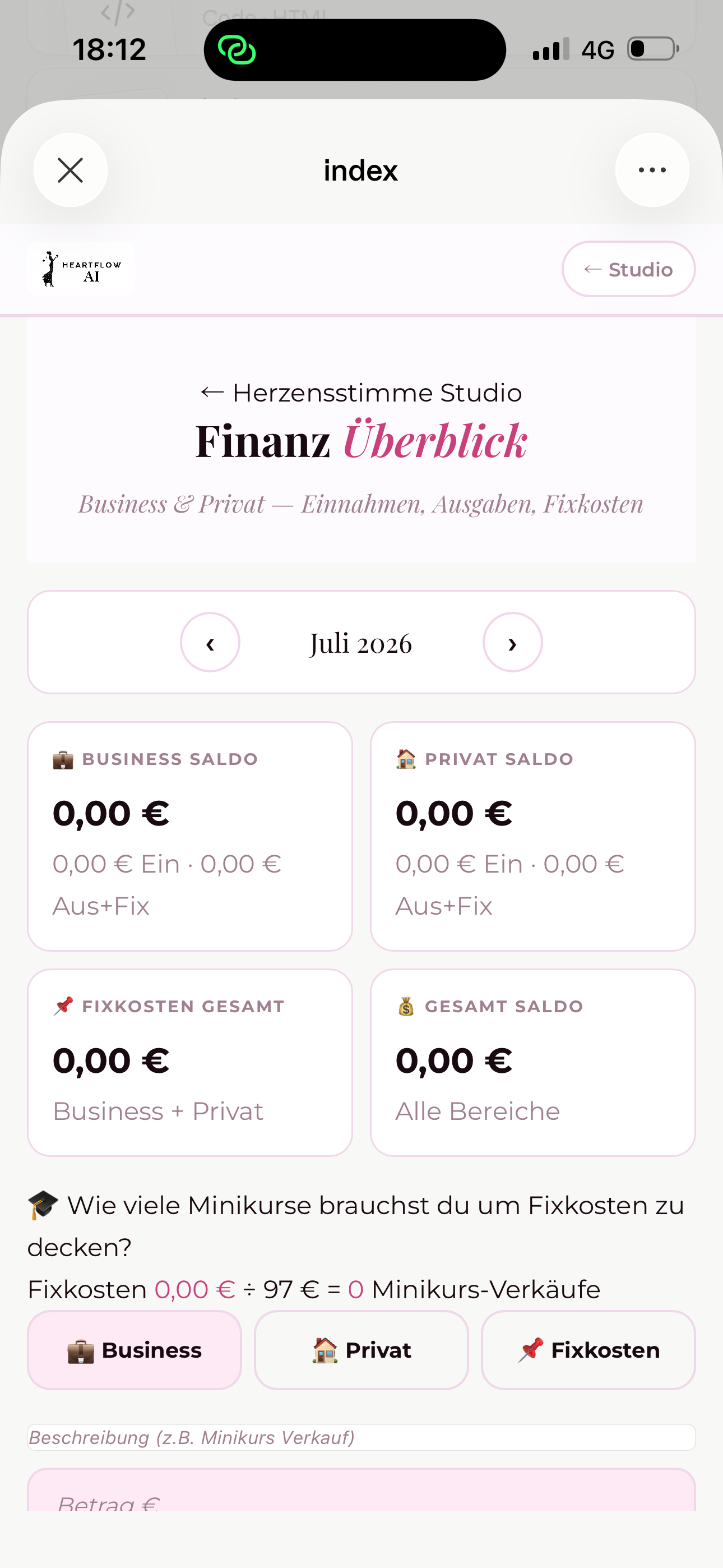 Finanz Überblick